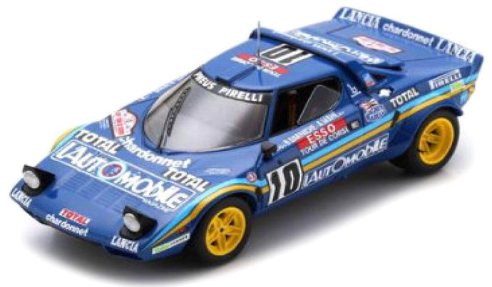 Lancia STRATOS HF #10 DARNICHE/MAHE WINNER TOUR DE CORSE 1981 blå/gul 1:43