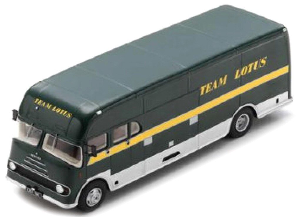 BEDFORD TRUCK TEAM LOTUS CAR TRANSPORTER 1961 GREEN YELLOW SILVER 1:43