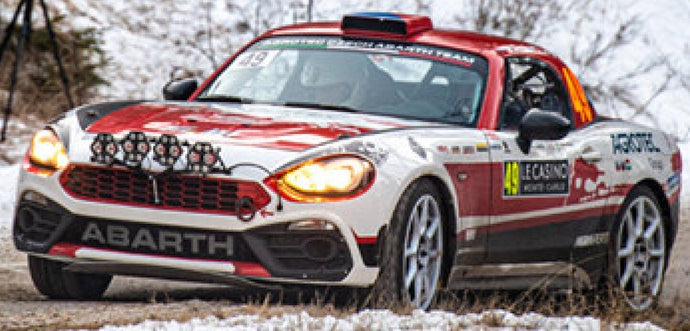 FIAT 124 RALLY RGT N 49 RALLY MONTECARLO 2022 M.RADA - J.JUGAS RED WHITE BLACK 1:43