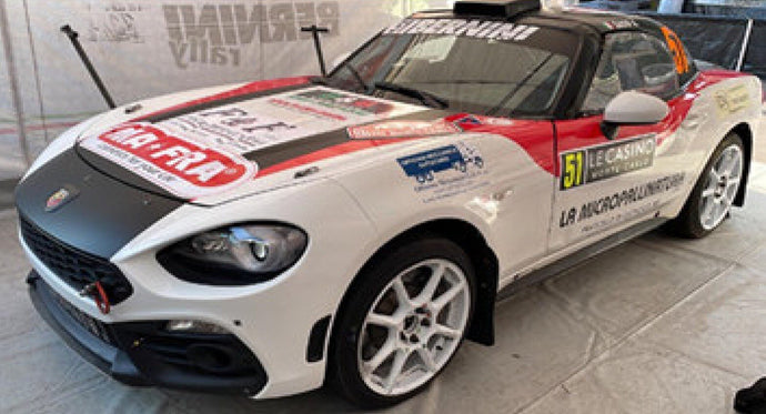 Abarth 124 RALLY RGT #51 SASSI/ROMEI RALLY MONTE CARLO 2022 hvid/rød/sort 1:43