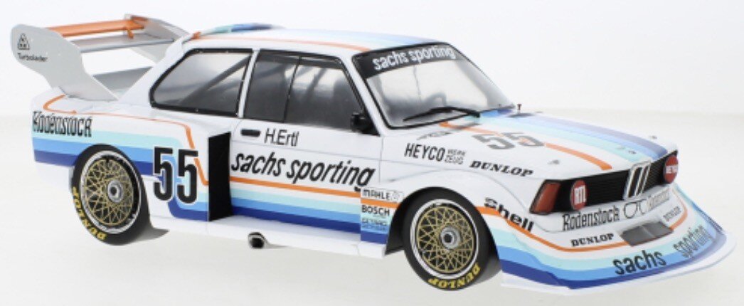 BMW 3-SERIES 320 TEAM SACHS SPORTING Gr.5 N 55 NURBURGRING DRM 1978 H.ERTL WHITE LIGHT BLUE 1:18