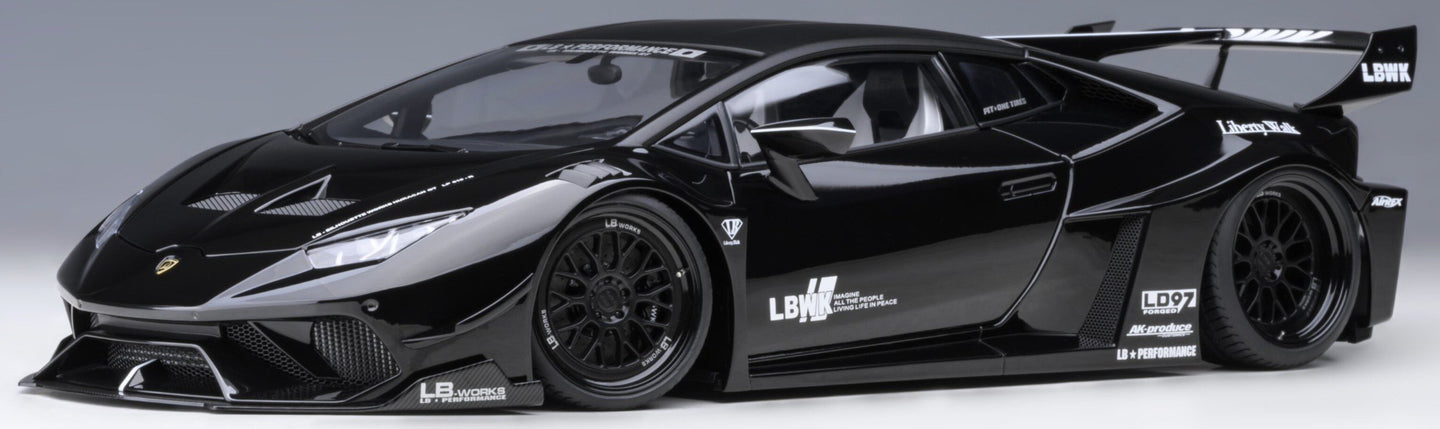 LAMBORGHINI HURACAN LIBERTY WALK LB SILHOUETTE WORKS GT 2018 BLACK 1:18