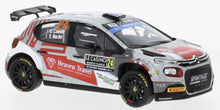 Indlæs billede til gallerivisning Citroen C3 RALLY2 #24 CAMILLI/ROCHE RALLY MONTE CARLO 2022 sølv/rød/hvid 1:43