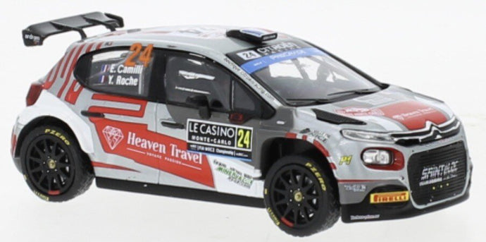 Citroen C3 RALLY2 #24 CAMILLI/ROCHE RALLY MONTE CARLO 2022 sølv/rød/hvid 1:43