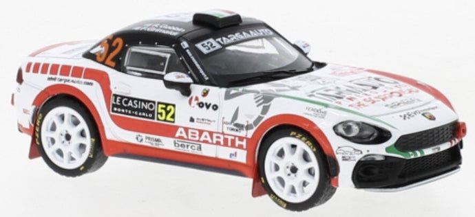 Fiat ABARTH 124 RGT #52 GOBBIN/GRIMALDI RALLY MONTE CARLO 2022 hvid/rød/grøn 1:43