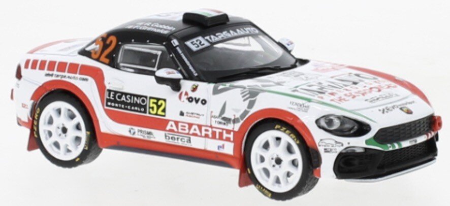Fiat ABARTH 124 RGT #52 GOBBIN/GRIMALDI RALLY MONTE CARLO 2022 hvid/rød/grøn 1:43