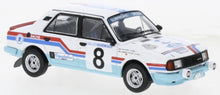 Indlæs billede til gallerivisning SKODA 130L TEAM UAMK SKODA MLADA BOLESLAV N 8 RALLY BOHEMIA 1988 L.KRECEK - B.MOTL WHITE LIGHT BLUE 1:43
