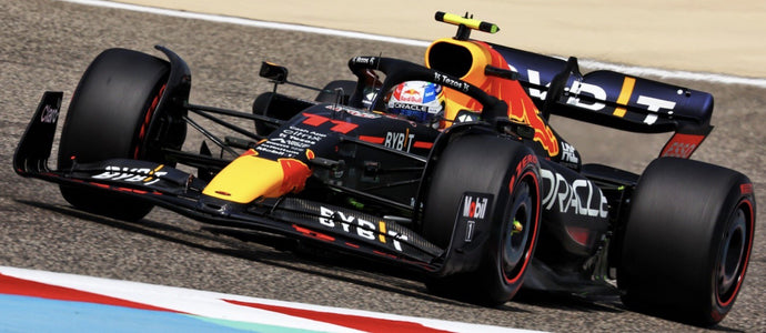 RED BULL F1 RB18 TEAM ORACLE RED BULL RACING N 11 BAHRAIN GP 2022 SERGIO PEREZ MATT BLUE YELLOW RED 1:43