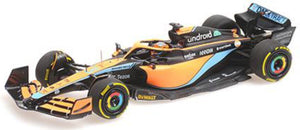 McLAREN F1 MCL36 TEAM MCLAREN N 3 BAHRAIN GP 2022 DANIEL RICCIARDO ORANGE LIGHT BLUE 1:43