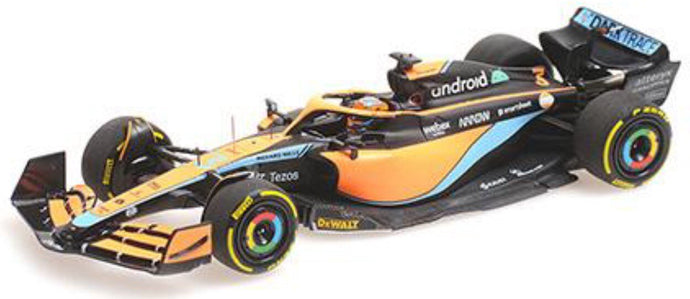 McLAREN F1 MCL36 TEAM MCLAREN N 3 BAHRAIN GP 2022 DANIEL RICCIARDO ORANGE LIGHT BLUE 1:43