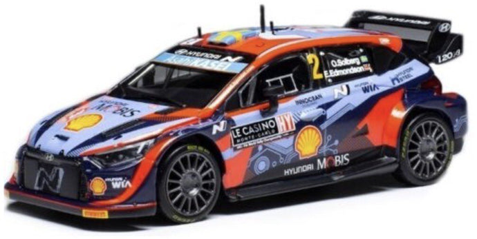 Hyundai i20 N RALLY1 #2 SOLBERG/EDMONDSON WRC RALLY MONTE CARLO 2022 blå/rød 1:43