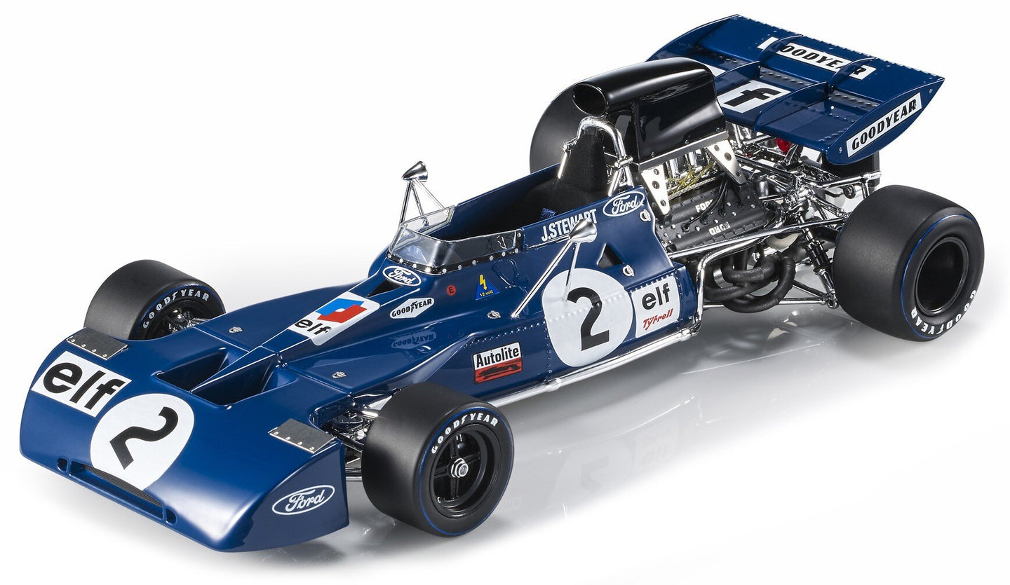 TYRRELL F1 003 TEAM ELF TYRREL N 2 WINNER GERMANY GP JACKIE STEWART 1971 WORLD CHAMPION BLUE 1:18