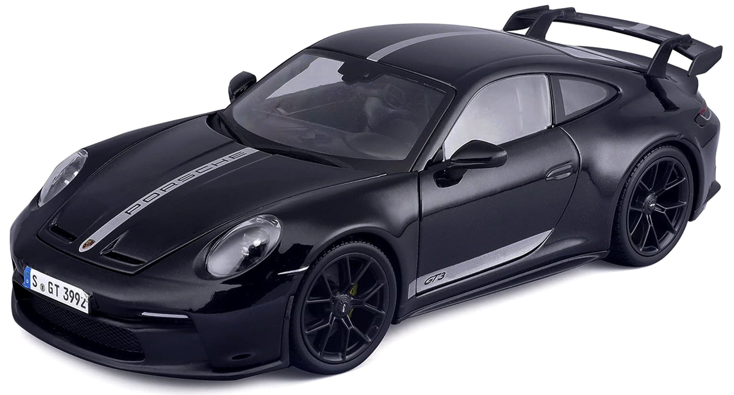 Porsche 911 GT3 2022 sort/sølv 1:18 fra Maisto