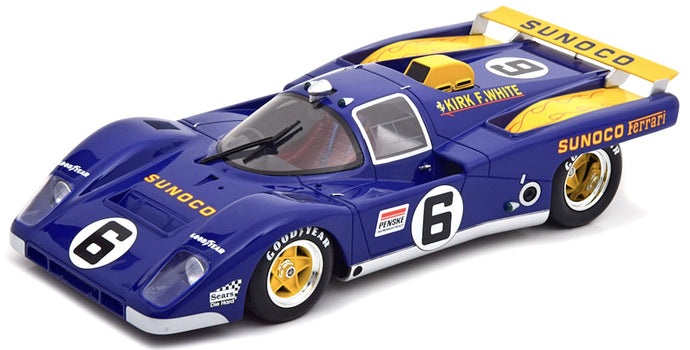 Ferrari 512M SUNOCO #6 DONOHUE/HOBBS 24H DAYTONA 1971 blå/gul 1:18