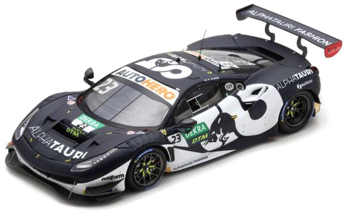 FERRARI 488 GT3 EVO 3.9L TURBO V8 TEAM ALPHATAURI N 23 DTM SEASON 2021 A.ALBON MATT BLUE WHITE 1:18