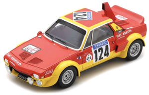 Fiat 1/9 ABRATH #124 BECKERS/DE LA GRANDRIVE TOUR DE FRANCE AUTOMOBILE 1974 rød/gul 1:43