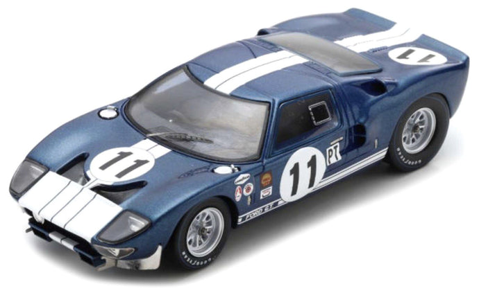 Ford GT40 #11 MILES/McLAREN 2nd 12H SEBRING 1965 blå/hvid 1:43