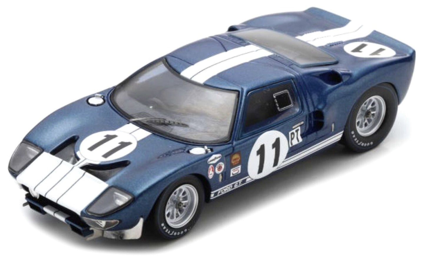 Ford GT40 #11 MILES/McLAREN 2nd 12H SEBRING 1965 blå/hvid 1:43