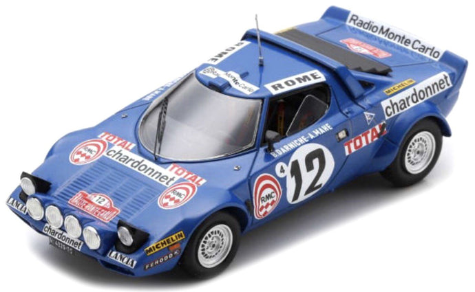 LANCIA STRATOS HF N 12 3rd RALLY MONTECARLO 1976 B.DARNICHE - A.MAHE BLUE 1:43