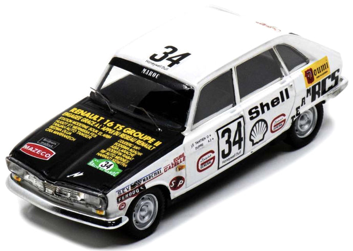 Renault 16 TS #34 LE TAHITIEN/DUPRE RALLYE DU MAROC 1972 hvid/sort 1:43
