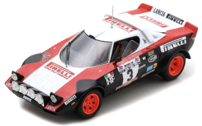 Lancia STRATOS HF #3 CARELLO/PERISSINOT CHAMPIONNAT d'EUROPE DES RALLYES 1978 hvid/rød/sort 1:43