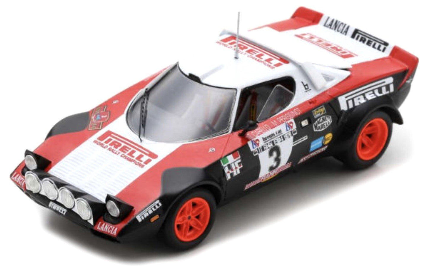 Lancia STRATOS HF #3 CARELLO/PERISSINOT CHAMPIONNAT d'EUROPE DES RALLYES 1978 hvid/rød/sort 1:43