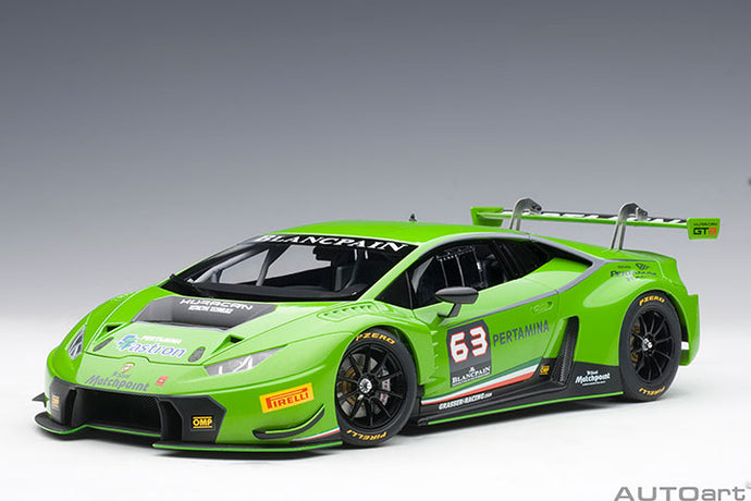 2015 Lamborghini Huracan GT3 #63, green 1:18