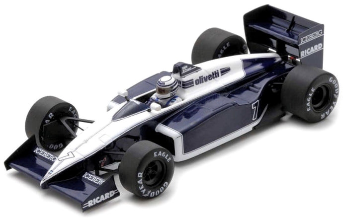 Brabham BT56 #7 RICCARDO PATRESE 3rd MEXICAN GP 1987 hvid/mørk blå 1:43