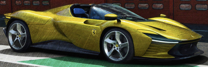 FERRARI DAYTONA SP3 OPEN ROOF 2022 GIALLO TRISTRATO - YELLOW MET 1:43