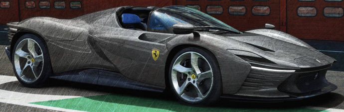 FERRARI DAYTONA SP3 OPEN ROOF 2022 CANNA DI FUCILE - GREY MET 1:43