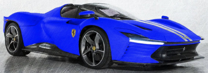 FERRARI DAYTONA SP3 OPEN ROOF 2022 BLU ELETTRICO - BLUE MET 1:43