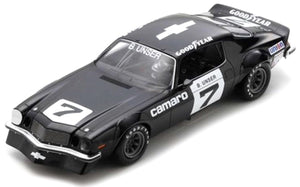 Chevrolet CAMARO #7 BOBBY UNSER WINNER MICHIGAN IROC 1974 sort/hvid 1:18