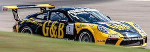 Porsche 911 GT3 CUP #1 LUKAS SUNDAHL PORSCHE CARRERA CUP SCANDINAVIA CHAMPION 2021 sort/gul 1:43