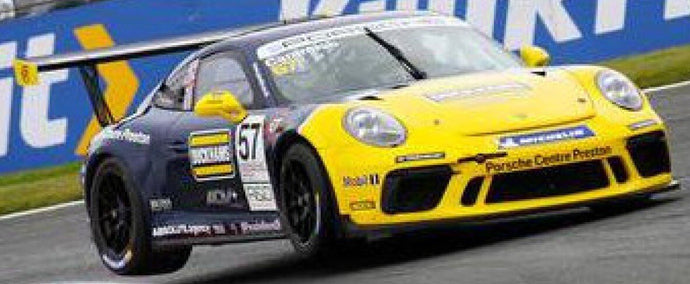 Porsche 911 GT3 CUP #57 DAN CAMMISH PORSCHE CARRERA CUP GREAT BRITAIN CHAMPION 2021 mørk blå/gul 1:43