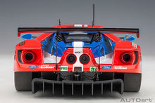 Indlæs billede til gallerivisning FORD USA GT 3.5L TURBO V6 TEAM FORD CHIP GANASSI UK N 67 LMGTE PRO 2nd 24h LE MANS 2017 H.TINCKNELL - A.PRIAULX - P.DERANI RED BLUE WHITE 1:18