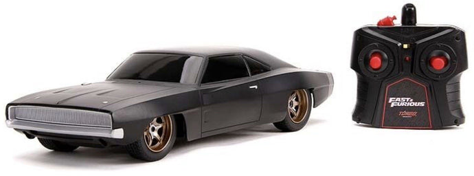 Dodge CHARGER WIDEBODY 1968 DOM FAST & FURIOUS RADIO CONTROL sort/guld 1:16