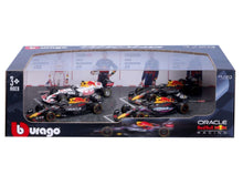 Indlæs billede til gallerivisning FORMEL 1 RED BULL SET 4X RB16B N.33 + RB18 N.1 + RB19 N.1 + RB19 N.11 1:43