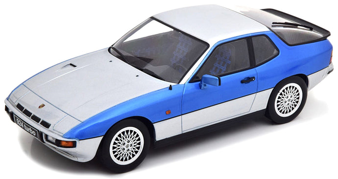 PORSCHE 924 TURBO COUPE 1986 SILVER BLUE MET 1:18