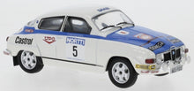 Indlæs billede til gallerivisning Saab 96 V4 #5 LAMPINEN/MARKKANEN 1000 LAKES RALLY 1976 hvid/blå 1:43