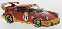 Indlæs billede til gallerivisning Porsche RWB 964 IDLERS BASIS: 911 (964) #17 rød/gul 1:43