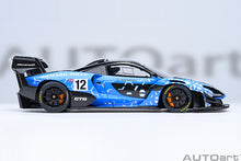 Indlæs billede til gallerivisning McLAREN SENNA GTR N 12 PRESS 2021 BLUE BLACK 1:18