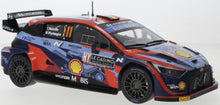 Indlæs billede til gallerivisning HYUNDAI i20 COUPE WRC MOBIS N 11 6th RALLY MONTECARLO 2022 T.NEUVILLE - M.WYDAEGHE 2 TONE BLUE RED 1:18