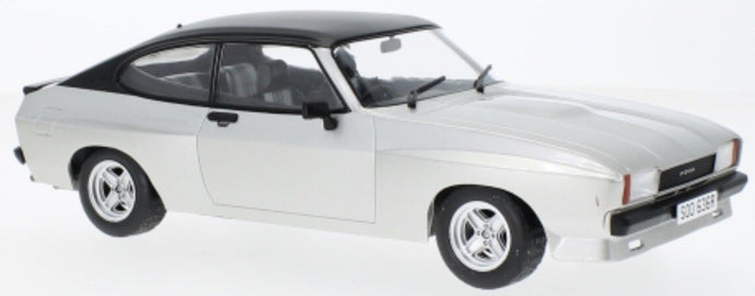 FORD ENGLAND CAPRI MKII COUPE RHD 1975 SILVER MATT BLACK 1:18