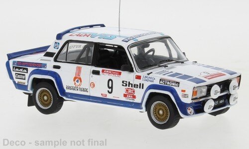 LADA FIAT 2105 VFTS N 9 RALLY NEW ZEALAND 1985 S.BRUNDZA - A.DADVANI WHITE BLUE 1:43