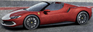 FERRARI 296 GTS SPIDER ASSETTO FIORANO OPEN ROOF 2022 ROSSO F-1-75 - MATT RED SILVER 1:43