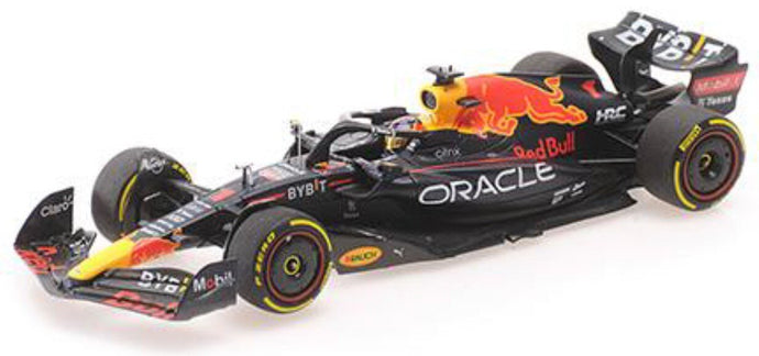 RED BULL F1 RB18 TEAM ORACLE RED BULL RACING N 1 WORLD CHAMPION WINNER MIAMI GP 2022 MAX VERSTAPPEN MATT BLUE YELLOW RED 1:43