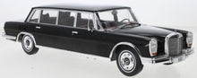 Indlæs billede til gallerivisning MERCEDES BENZ S-CLASS 600 LWB PULLMAN (W100) 1969 BLACK 1:18