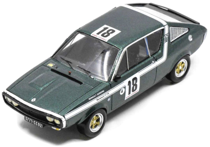 Renault 17 #18 JEAN-PIERRE NICOLAS RONDE COVENOLE 1972 mørk grøn/hvid 1:43