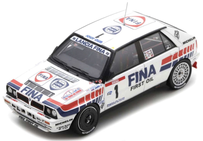 Lancia DELTA HF INTEGRALE 16V #1 AURIOL/OCCELLI 2nd TOUR DE CORSE RALLY DE FRANCE 1991 hvid/blå/rød 1:43