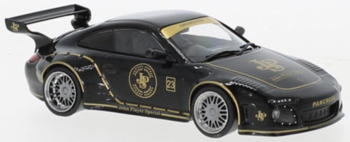 Porsche 911 OLD AND NEW 997 'JOHN PLAYER SPECIAL' sort/guld 1:43